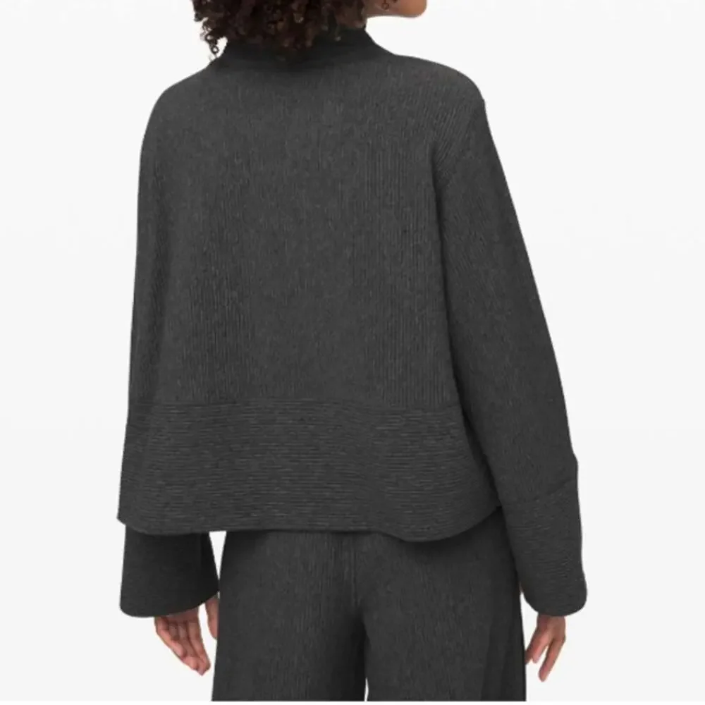 Lululemon Retreat Yourself Funnel Neck Pullover XS S Grey Oversized Sweater Top